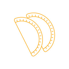 Argentine beef patty on white background