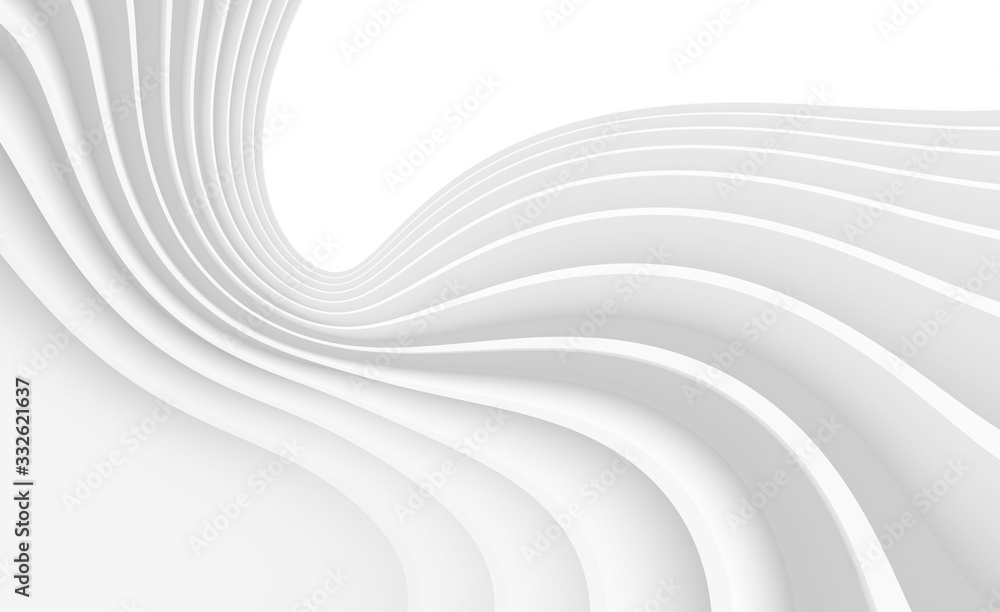 Poster white architecture circular background. modern building design