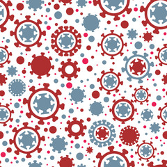 Coronavirus seamless pattern