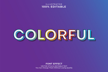 Fototapeta premium Colorful text effect for typography 