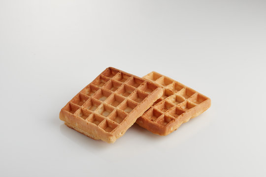 waffles isolated on white background