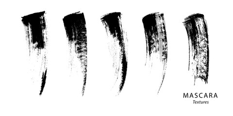 Mascara texture set. Realistic vector illustration