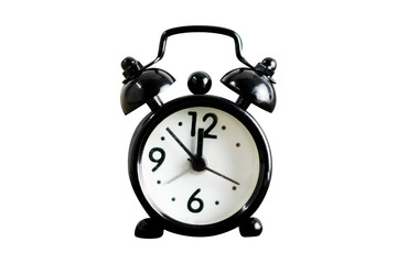 Vintage alarm clock, isolate on white background