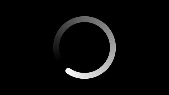 Circle loading icon on transparent background with alpha channel. 60 fps. Loop.