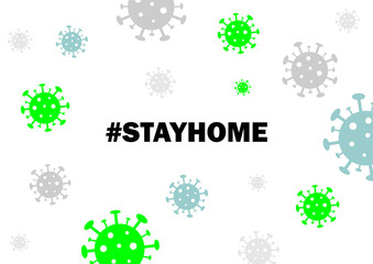 Stay home vector content on a white background. #stayhome background