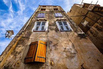 typical old facade in italy