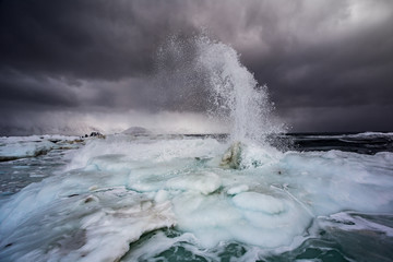Arktyczny sztorm na południowym Spitsbergenie