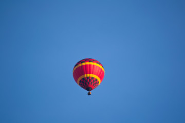 Hot air balloon flight in the sky