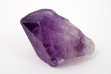 A studio photograph of a Purple Quartz