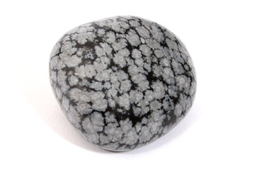 A Snowflake Obsidian Gemstone