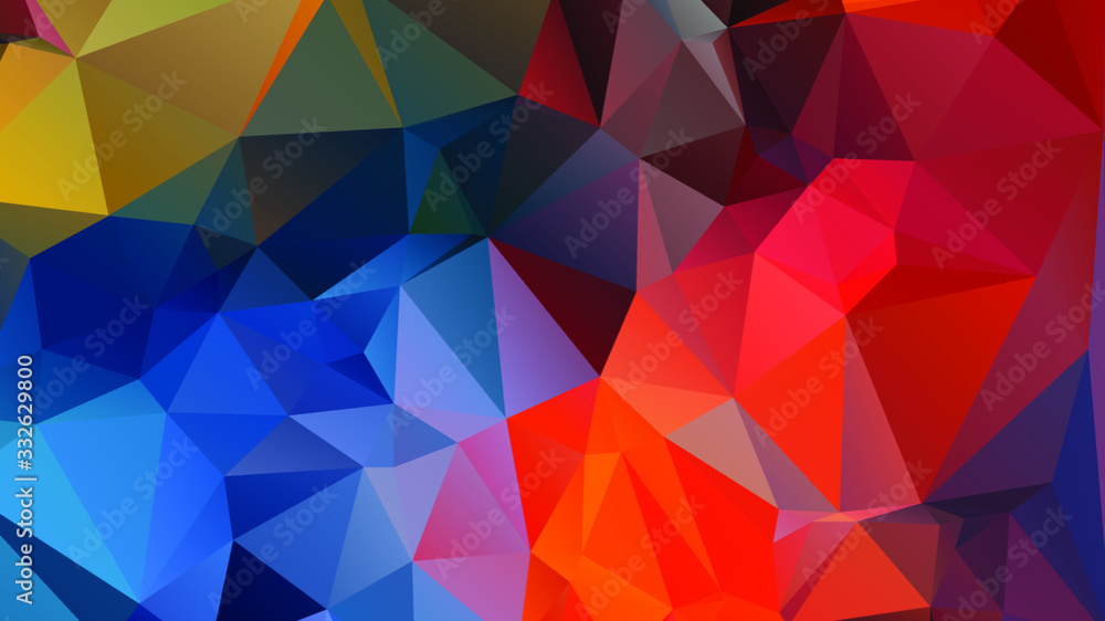 Wall mural abstract color polygon background design, abstract geometric origami style with gradient