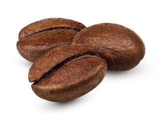 Coffee beans isolated on white background