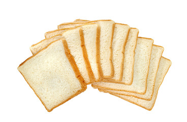 Sliced bread isolated on white background