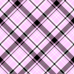Seamless pattern in exquisite light lilac, white and black colors for plaid, fabric, textile, clothes, tablecloth and other things. Vector image. 2