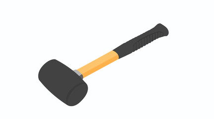 Vector Isolated Illustration of a Mallet