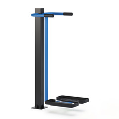 Street exercise equipment for gaining muscle mass and recovering from injuries on a white background. Clipping path included. 3D rendering.