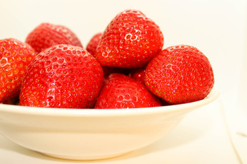 fresh strawberries on a plate