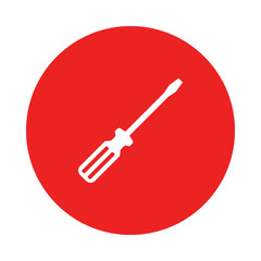 Schraubendreher und Kreis