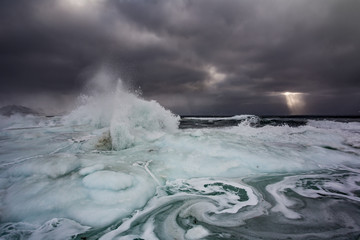 Arktyczny sztorm na południowym Spitsbergenie