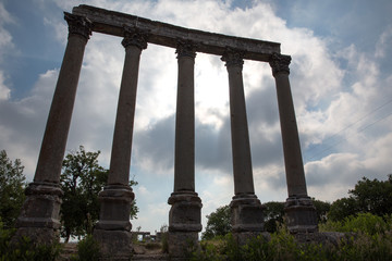 Fototapeta premium Uzuncaburc ancient city is in Silifke Town of Mersin, Turkey
