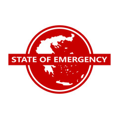 state of emergency, vector, Greece