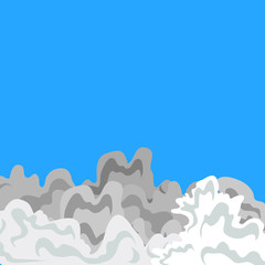 Clouds background for your text vector illustration hand draw design
