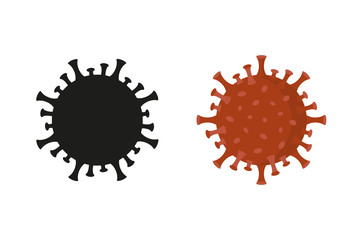 virus icon set isolated on white background vector illustration EPS10