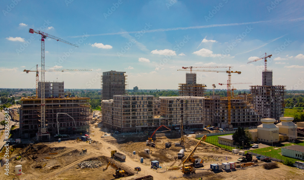 Wall mural Construction site in the office district of Budapest