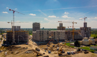 Construction site in the office district of Budapest