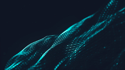 Abstract polygonal space low poly dark background with connecting dots and lines. Connection structure. Science background. Futuristic polygonal background. Triangular background. Wallpaper. Business