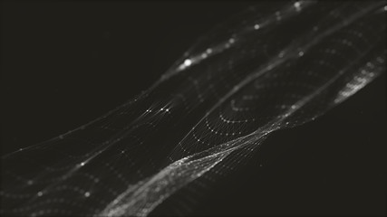 Abstract polygonal space low poly dark background with connecting dots and lines. Connection structure. Science background. Futuristic polygonal background. Triangular background. Wallpaper. Business