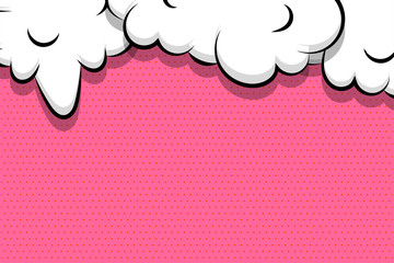 Comic book cartoon speech bubble for text