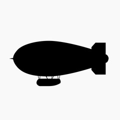 airship silhouette side view isolated © ifh85