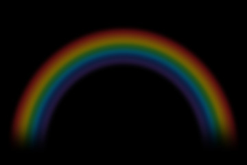 Rainbow isolated on black background. Template for adding sky to your photos in lightning blending...