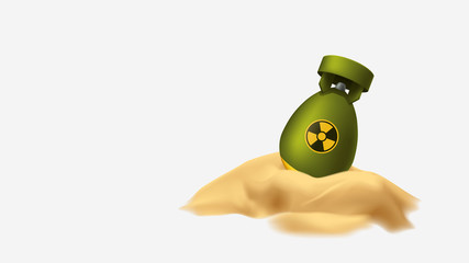 nuclear bomb in sand hill © ifh85