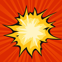 yellow bang cartoon flat design