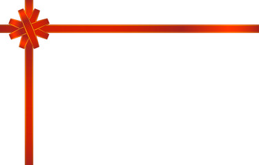 赤いリボン飾りのイラスト