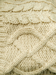 knitted Aran wool background