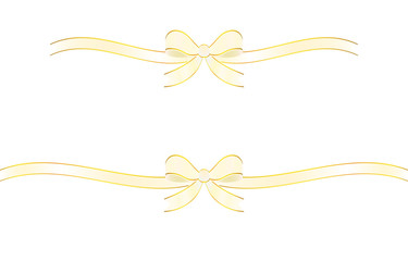 Naklejka premium 白金のリボン飾りのイラスト