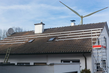PV system during assembly