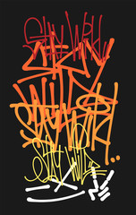 Stay wild vector graffiti tags, print design.