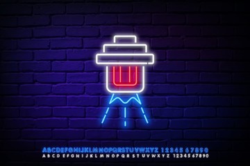 fire sprinkler icon. Elements of Sprinkler in neon style icons. Simple icon for websites, web design, mobile app, info graphics