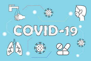 covid-19 virus protection concept background. vector illustration