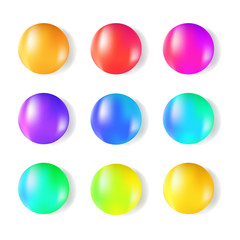 Oil drop set, collection of oil drops for beauty and cosmetics or food and drink products, vector illustration isolated on white background.