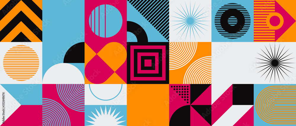 Poster brutalism design abstract vector pattern