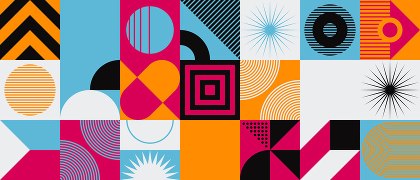 Brutalism Design Abstract Vector Pattern