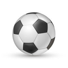 Soccer ball icon, football game sport for competition