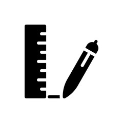 Draft Tools Vector Icon Glyph Illustration