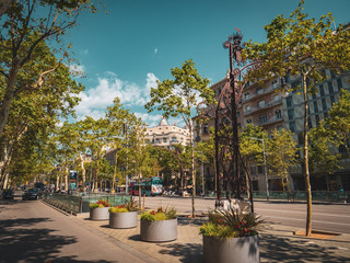 Paseo de Gracia in Barcelona, Cataluña, España