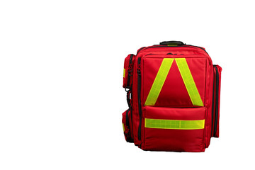 Notfallrucksack Hintergrund Weiß 